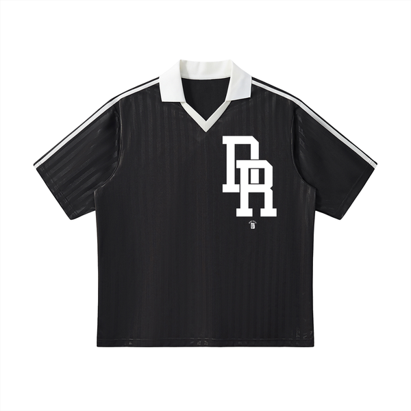 Dominican Republic Classic Contrast Collar Striped Soccer Jersey