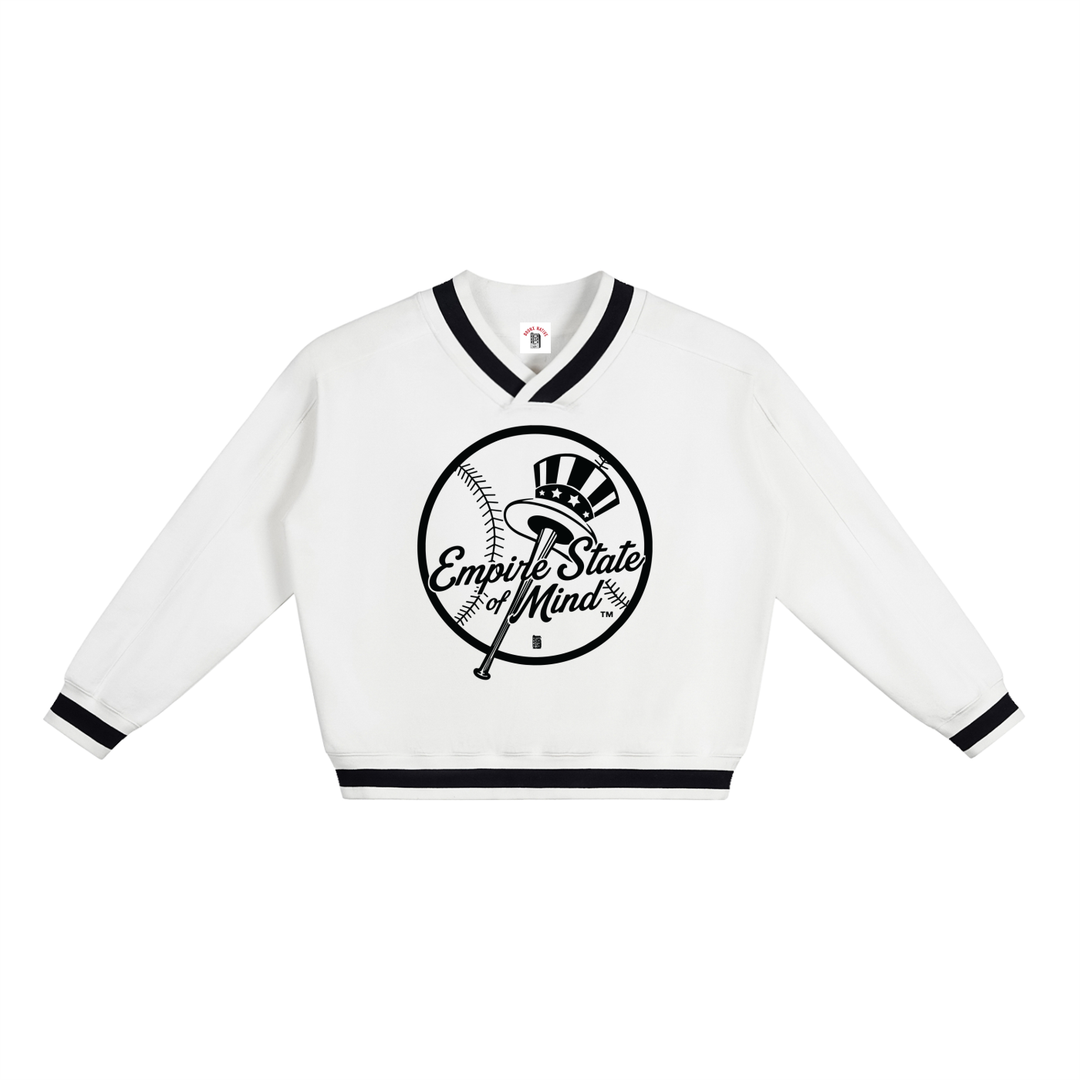 Empire State of Mind Lim. Edition Jay-Z Yankee V-Neck Contrast Collar Boxy Sweatshirt