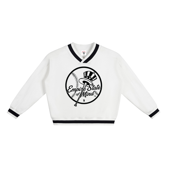 Empire State of Mind Lim. Edition Jay-Z Yankee V-Neck Contrast Collar Boxy Sweatshirt