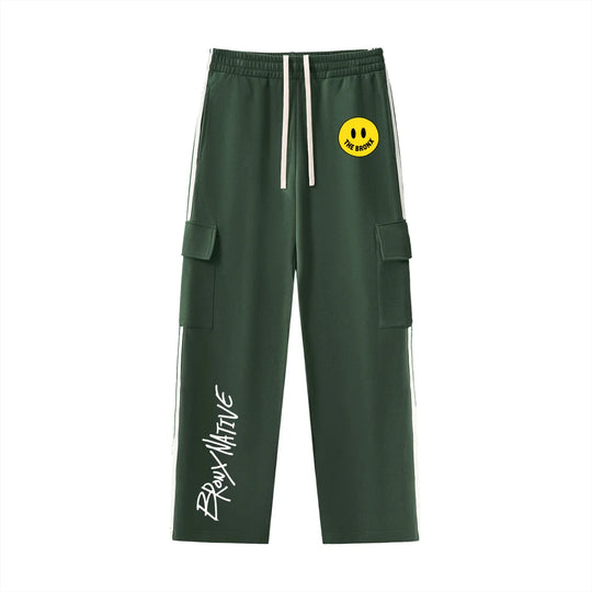 Have a Bronx Day Side Stripe Straight-Leg Pants