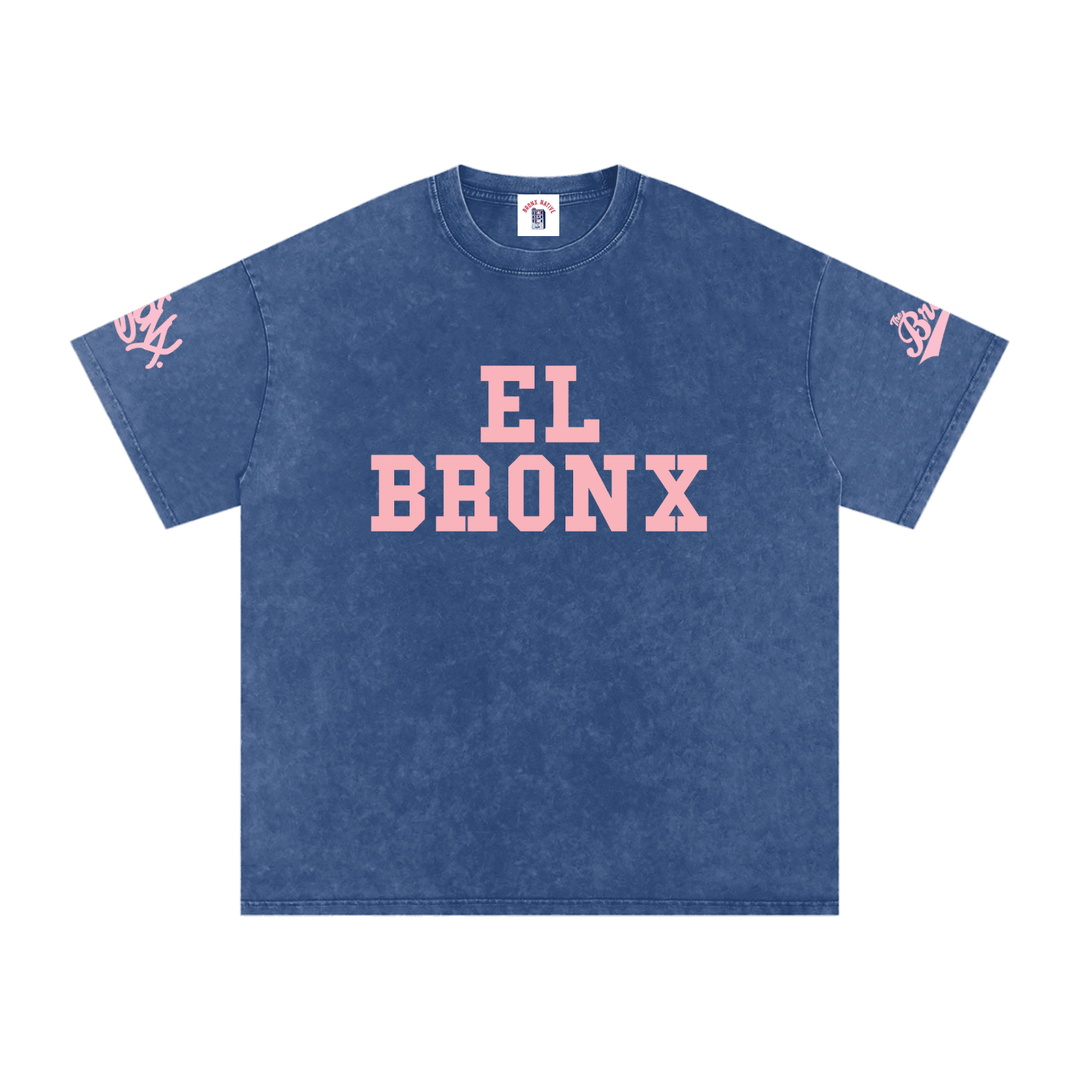 El Bronx Snow Washed Oversized Cotton T-Shirt Alt Colorway by Bronx Native for New York summer