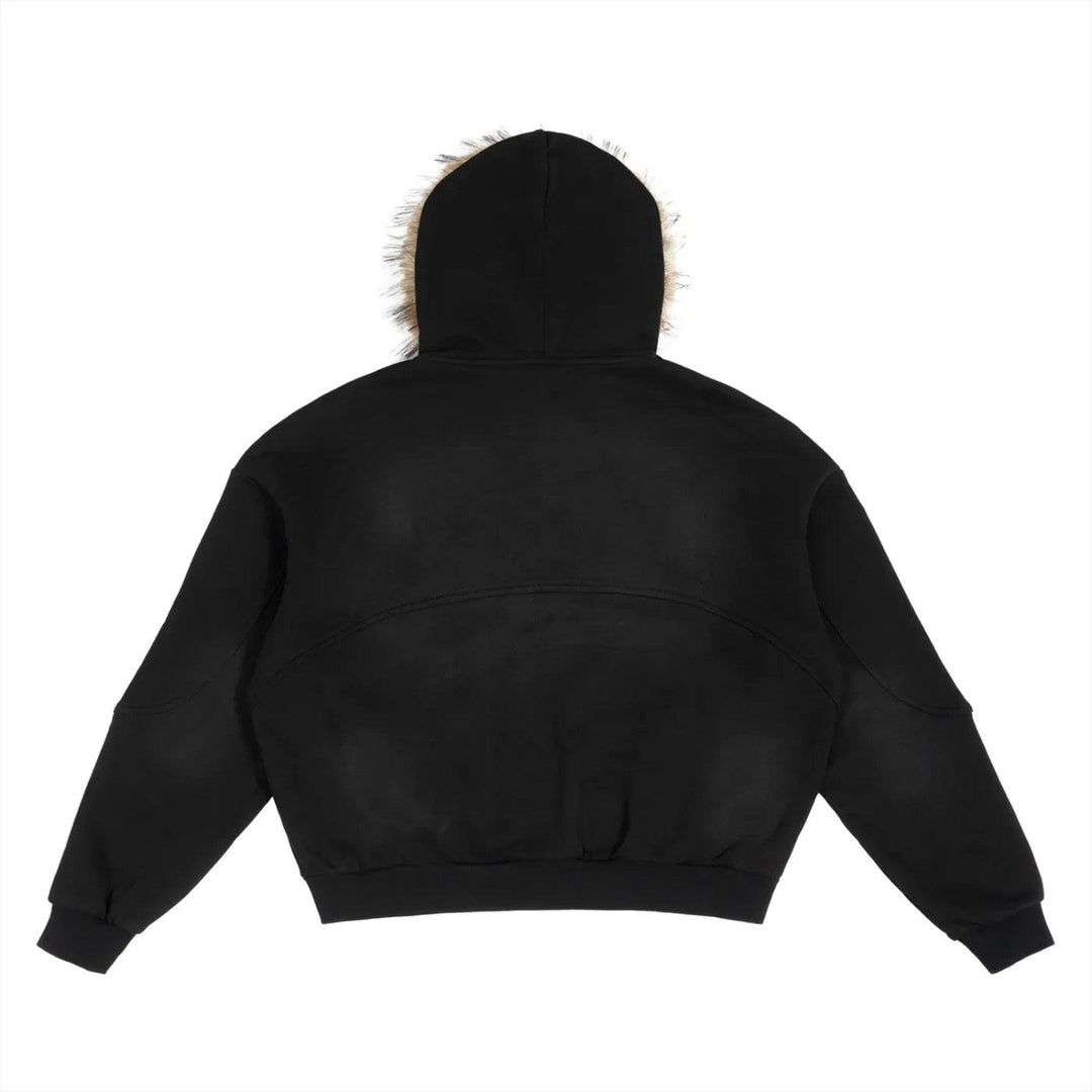 BXN Classy Sun Fade Boxy Detachable Fur Hoodie – Bronx BXN Classy Sun Fade Boxy Detachable Fur Hoodie – Bronx