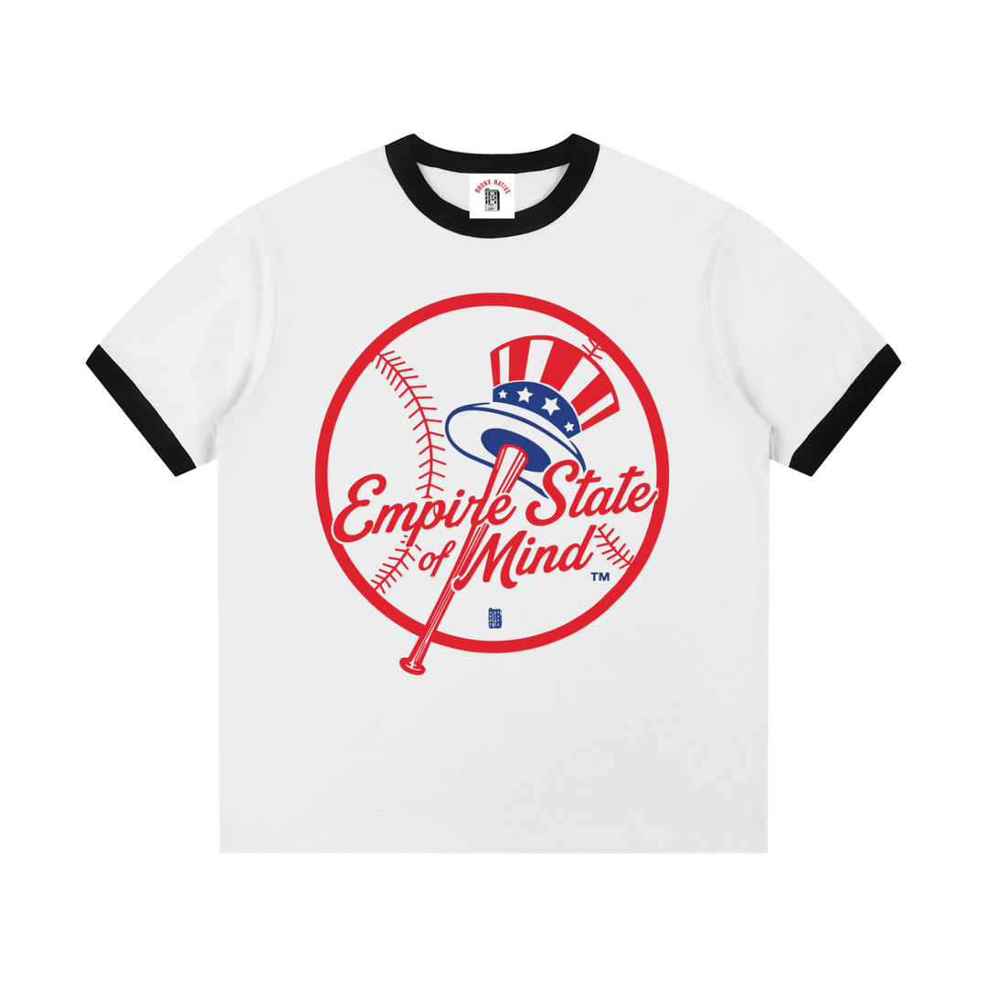 Contrast Edge Ribbed Crewneck T-Shirt