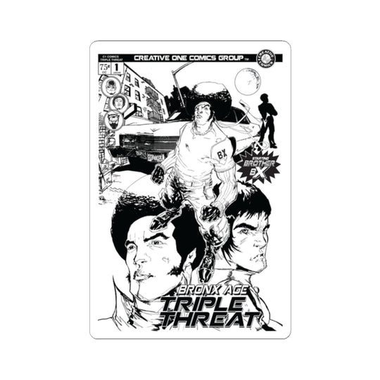 Triple Threat Comic Sticker