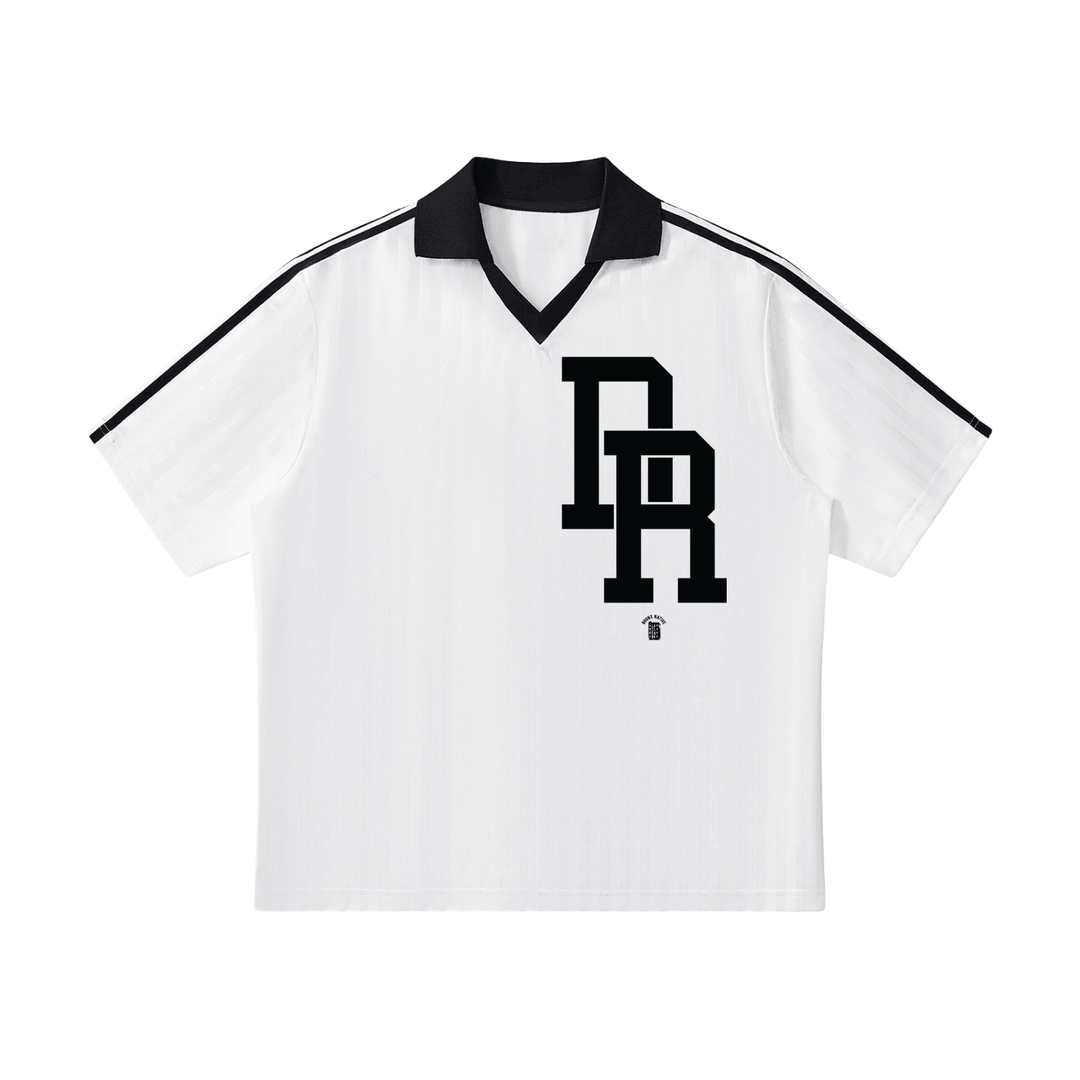 Dominican Republic Contrast Collar Soccer Jersey by Bronx Native