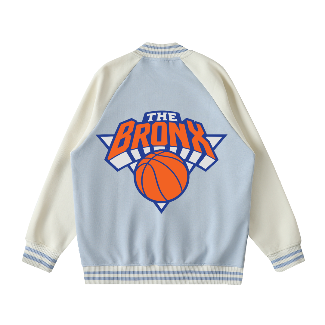 Bronx Basketball 2026 Playoffs Two Tone Raglan Sleeve Varsity Jacket by Bronx Native