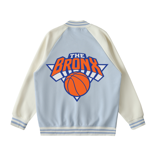 Bronx Basketball 2026 Playoffs Two Tone Raglan Sleeve Varsity Jacket by Bronx Native