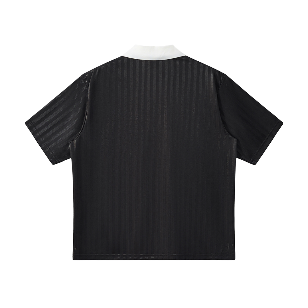 Panama x Bronx Native Color Pop Contrast Collar Striped Soccer Jersey product image 2 of 2 by Bronx Native