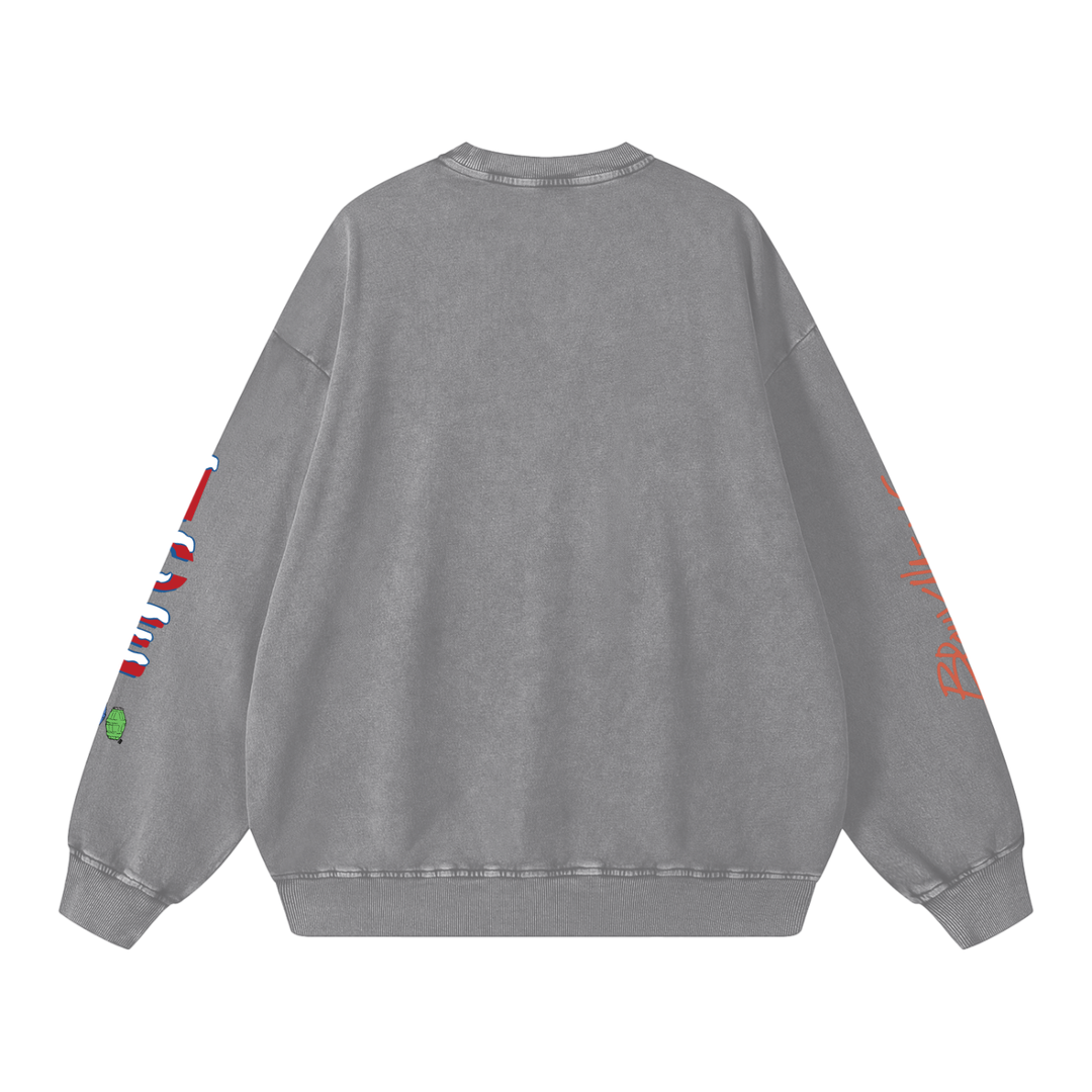 Bodega Ice Snow Washed Oversized Sweatshirt