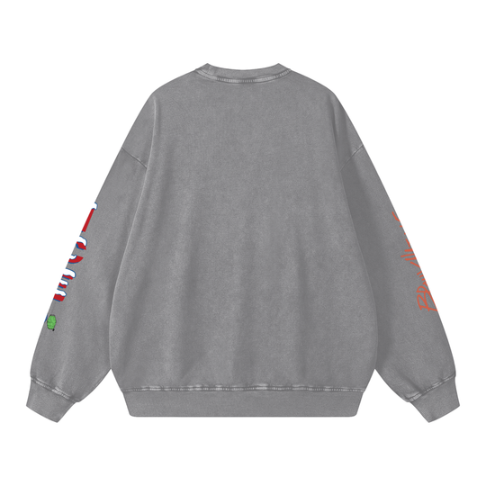 Bodega Ice Snow Washed Oversized Sweatshirt