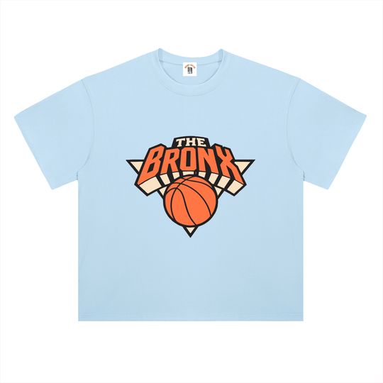 Bronx Basketball 2026 Playoffs Heavyweight Drop Shoulder Cotton T-Shirt by Bronx Native