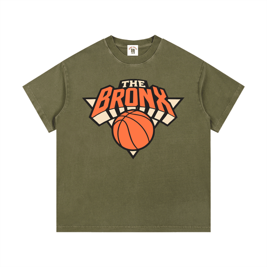 Bronx Basketball 2026 Playoffs Vintage Wash Cotton T-Shirt by Bronx Native