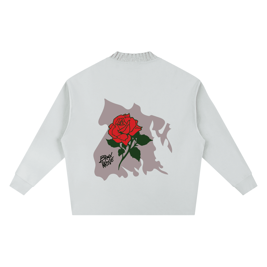 Bronx Rose Knitted Round Neck Oversize Sweatshirt by Bronx Native for New York summer