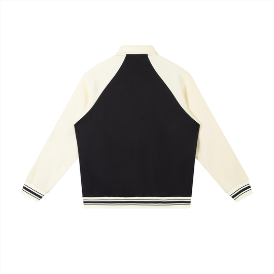 Bronx Native Contrast Raglan Sleeve Baseball Jacket