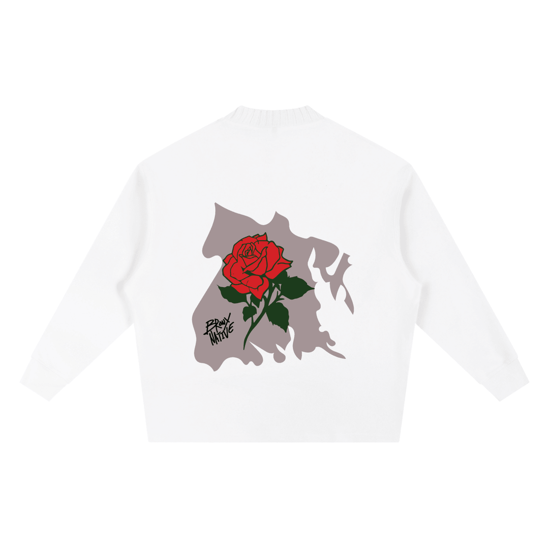 Bronx Rose Knitted Round Neck Oversize Sweatshirt by Bronx Native for New York summer