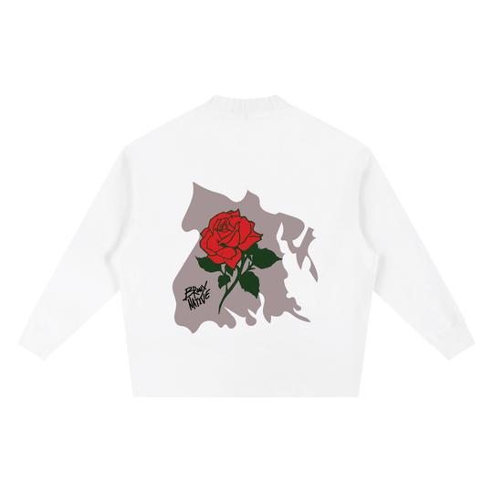 Bronx Rose Knitted Round Neck Oversize Sweatshirt by Bronx Native for New York summer