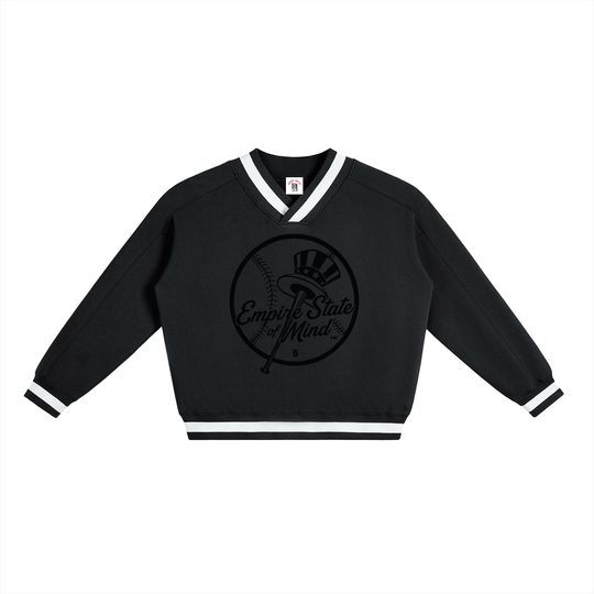 Empire State of Mind Lim. Edition Jay-Z Yankee V-Neck Contrast Collar Boxy Sweatshirt