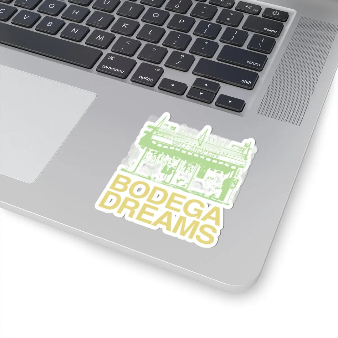 Bodega Dreams Sticker (Bright Green & Gold) Printify