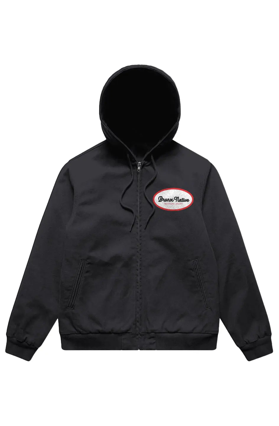 Bronx Native Classy Canvas Bomber Hood Jacket