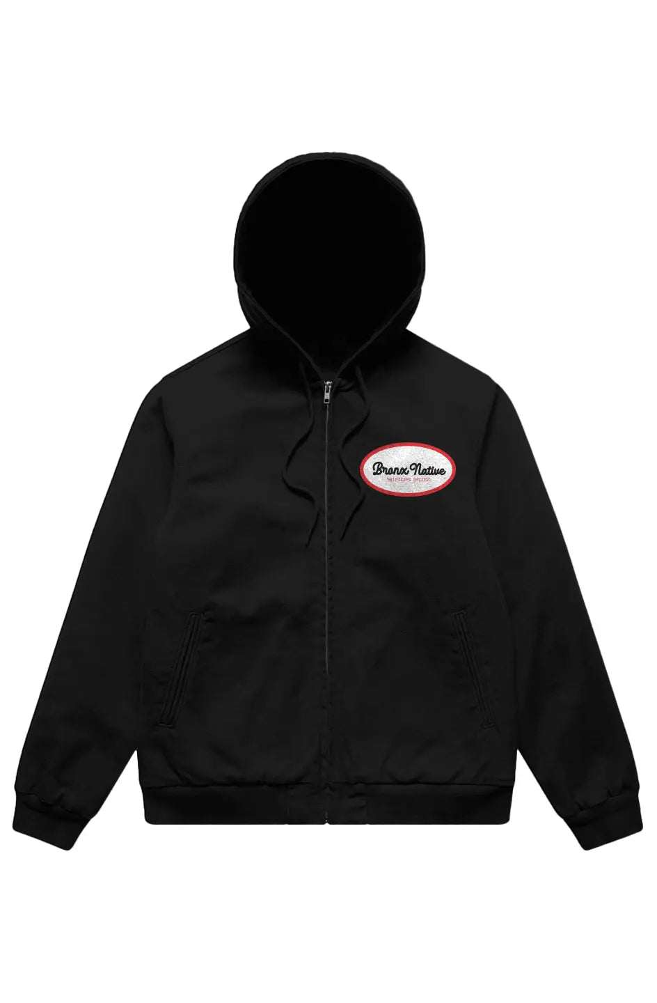 Bronx Native Classy Canvas Bomber Hood Jacket