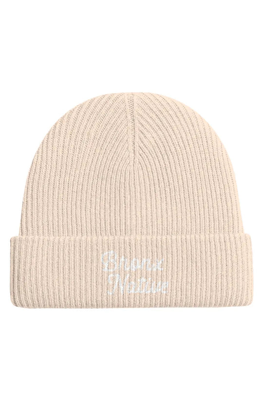 Bronx Native Classy Cashmere Wool Beanie (Black Embroidery)