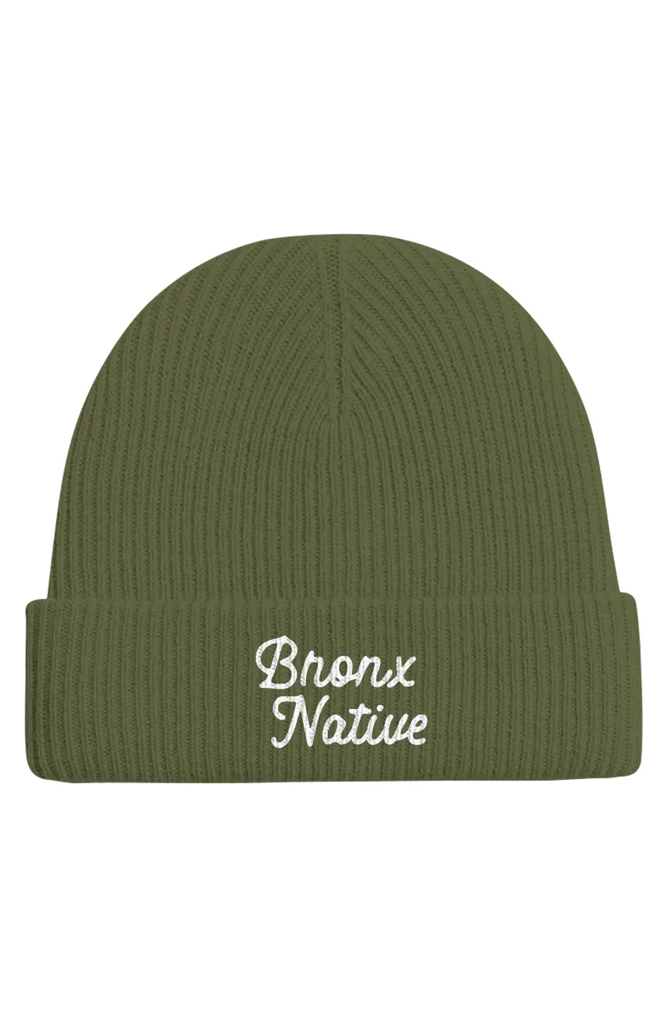 Bronx Native Classy Cashmere Wool Beanie (Black Embroidery)