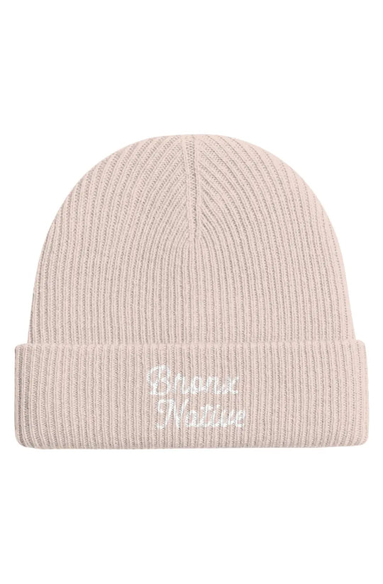 Bronx Native Classy Cashmere Wool Beanie (Black Embroidery)