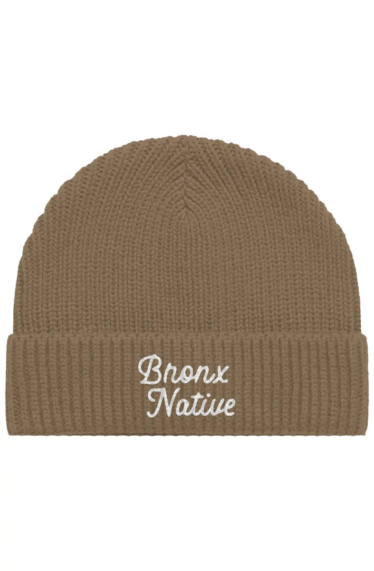 Bronx Native Classy Gauce Beanie (Embroidered Black)