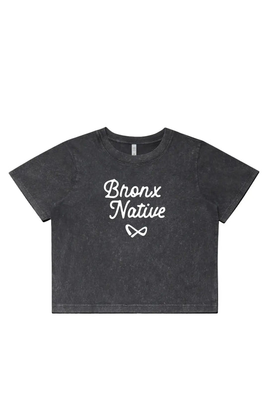Womens Stone Wash Heavy Crop