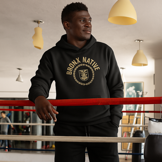Bronx Native 718 Mens Box Hoodie