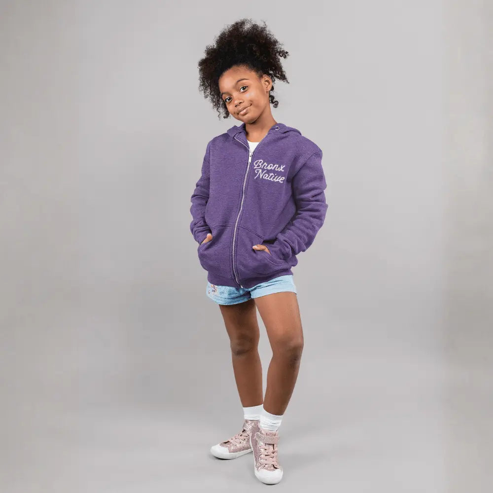 Classy Youth Girls Full Zip Fleece Hoodie Apliiq