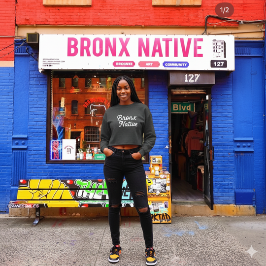 Bronx Native Womens Perfect Weight Crop Crew