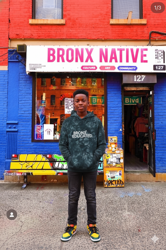 Bronx Educated Youth Black Tie Dye Hoodie