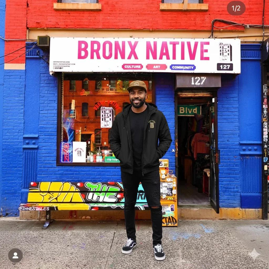Bronx Native Black Zip-Up Hoodie – Bronx Native Shop