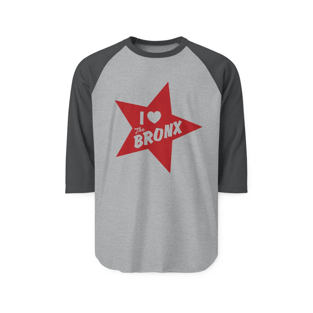 I Love the Bronx, Unisex Three-Quarter Sleeve Raglan Shirt Printify