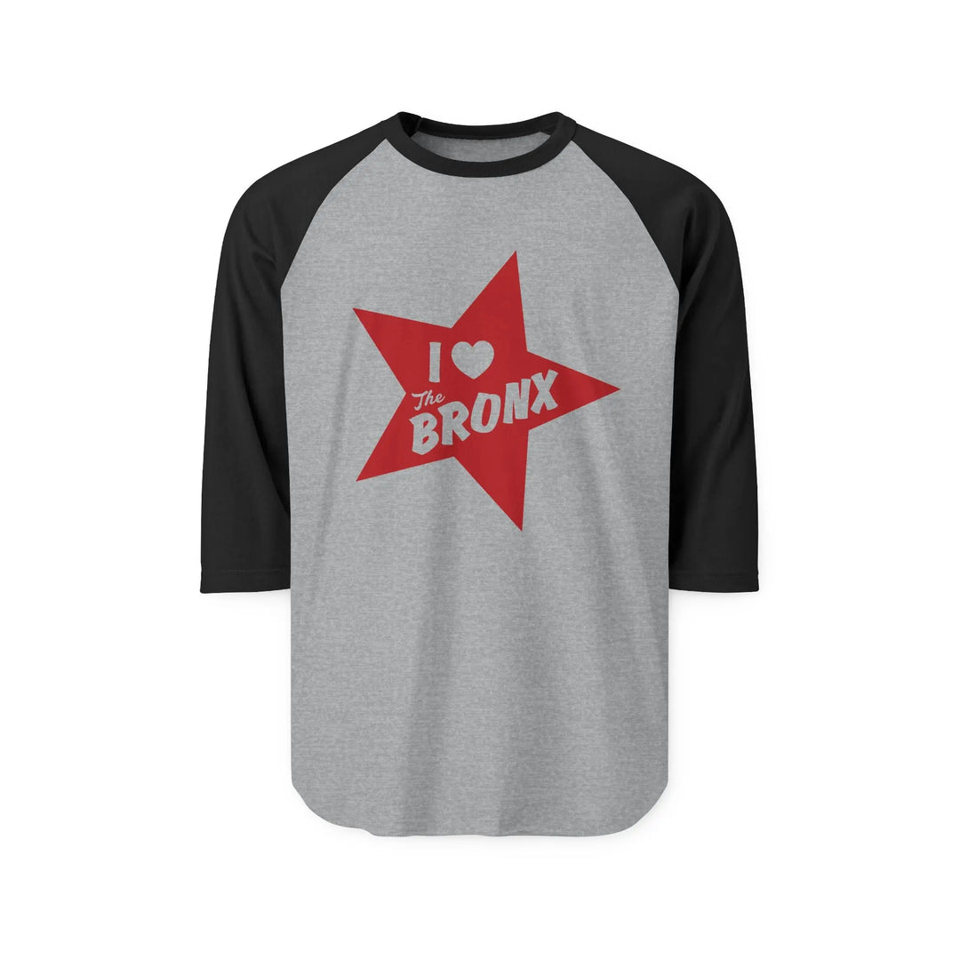 I Love the Bronx, Unisex Three-Quarter Sleeve Raglan Shirt Printify
