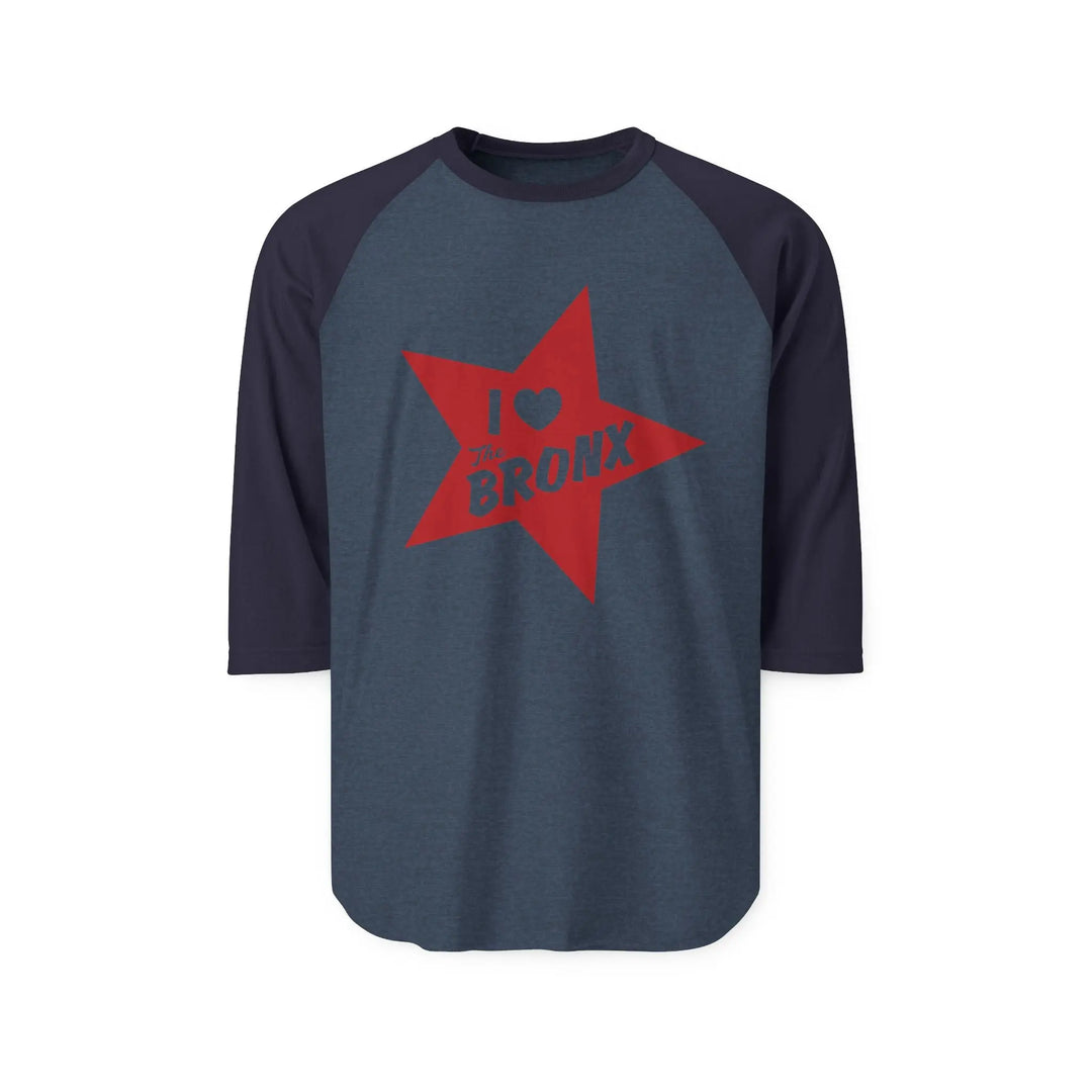 I Love the Bronx, Unisex Three-Quarter Sleeve Raglan Shirt Printify