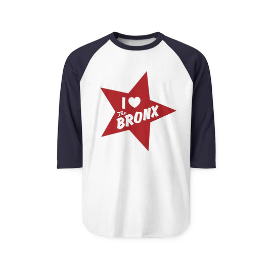 I Love the Bronx, Unisex Three-Quarter Sleeve Raglan Shirt Printify