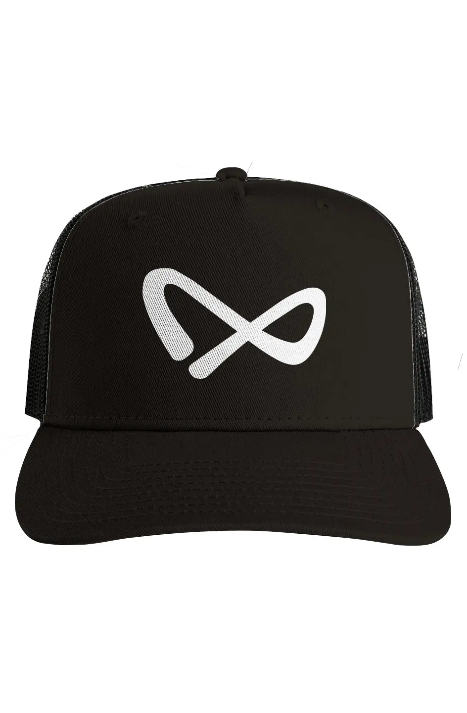 Infinite Black Mesh Stock Contrast Trucker [Embroidered]