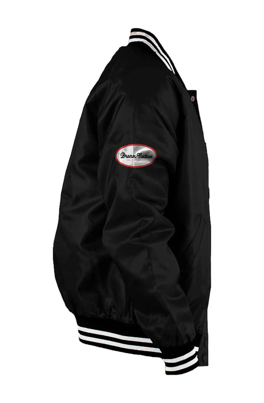 Infinity Bronx Native Limited Edition Full Embroidered Mens Varsity Bomber Jacket