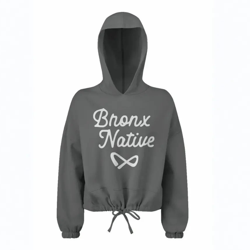Infinity Bronx Native Womens Oversided Cropped Hoodie Apliiq