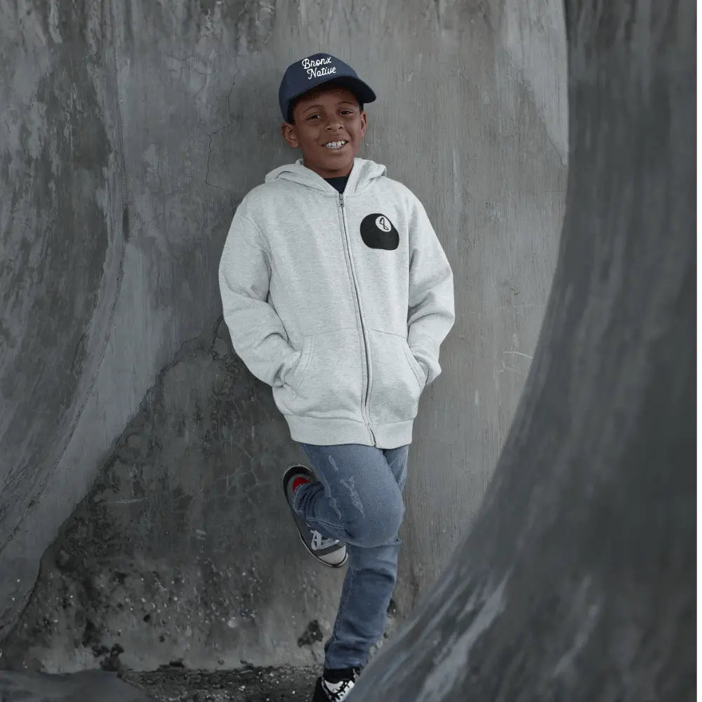Lim. Edition 8-Ball Youth Full Zip Fleece Hoodie [Embroidered] Apliiq