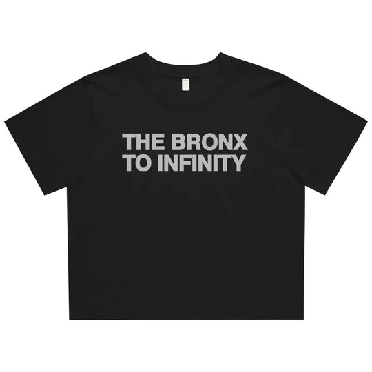 The Bronx to Infiniti Black Womens Classic Crop Tee