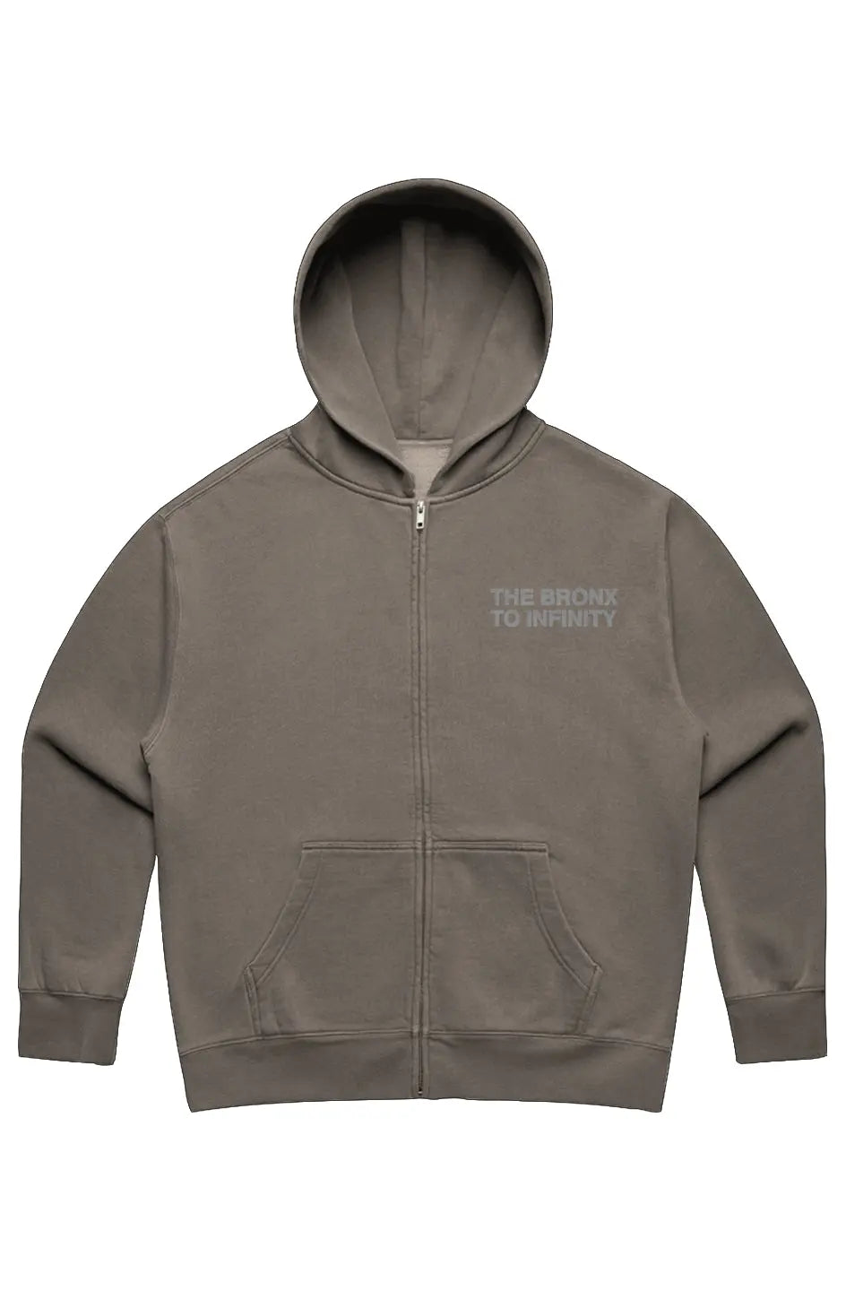 The Bronx to Infinity Womens Relax Faded Zip Hood