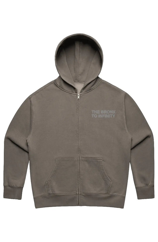 The Bronx to Infinity Womens Relax Faded Zip Hood