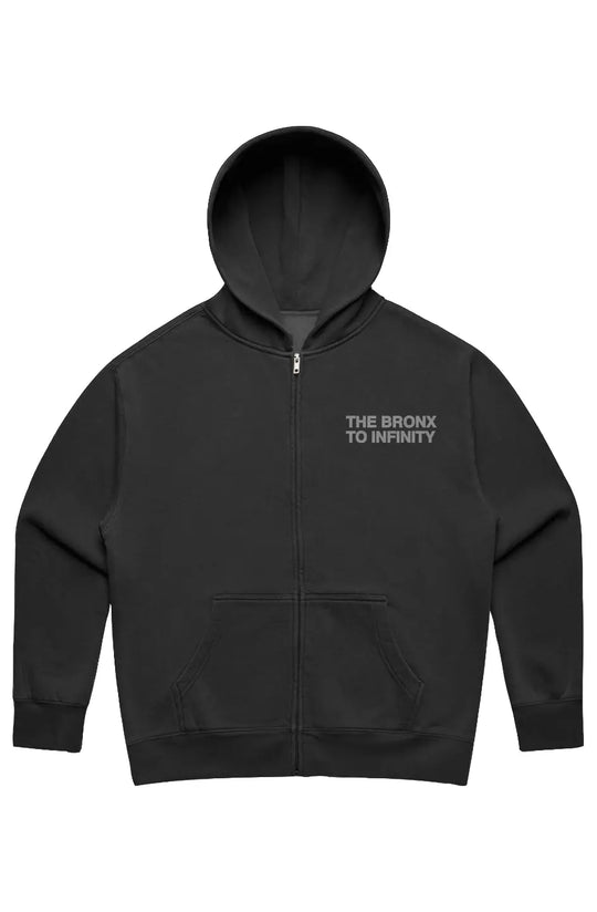 The Bronx to Infinity Womens Relax Faded Zip Hood