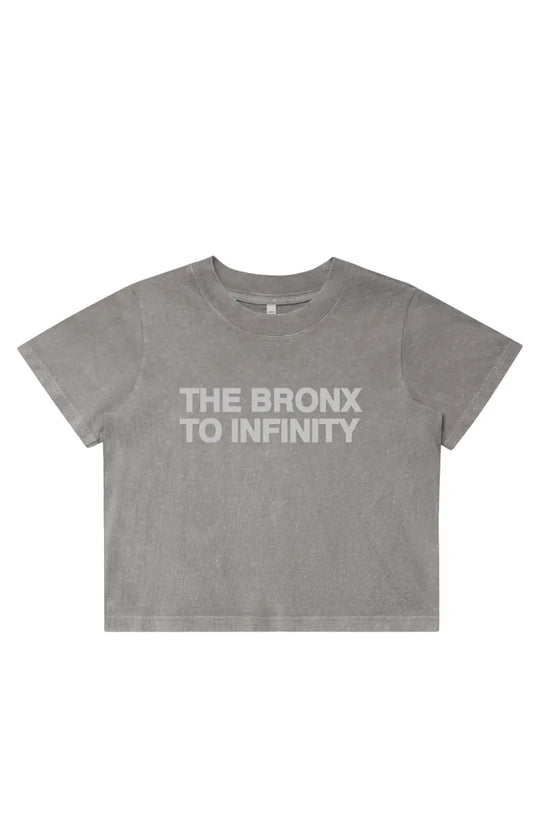 The Bronx to Infinity Womens Stone Wash Heavy Crop