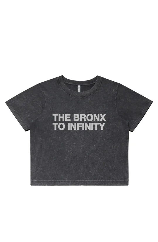 The Bronx to Infinity Womens Stone Wash Heavy Crop