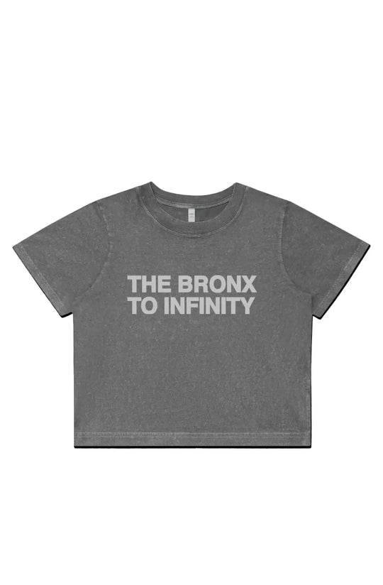 The Bronx to Infinity Womens Stone Wash Heavy Crop