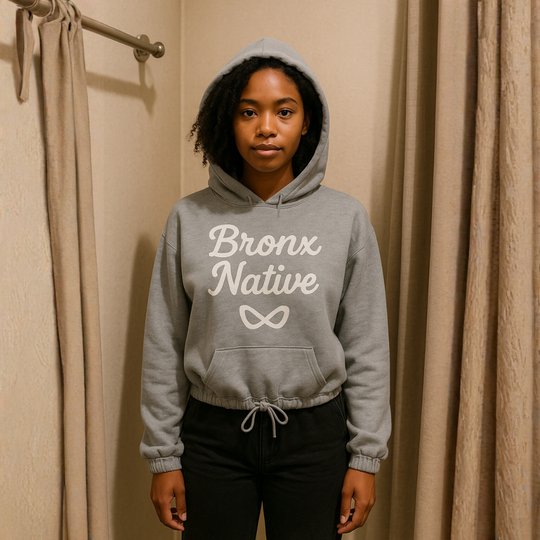 lnfinity Bronx Native Womens Oversized Cropped Hoodie